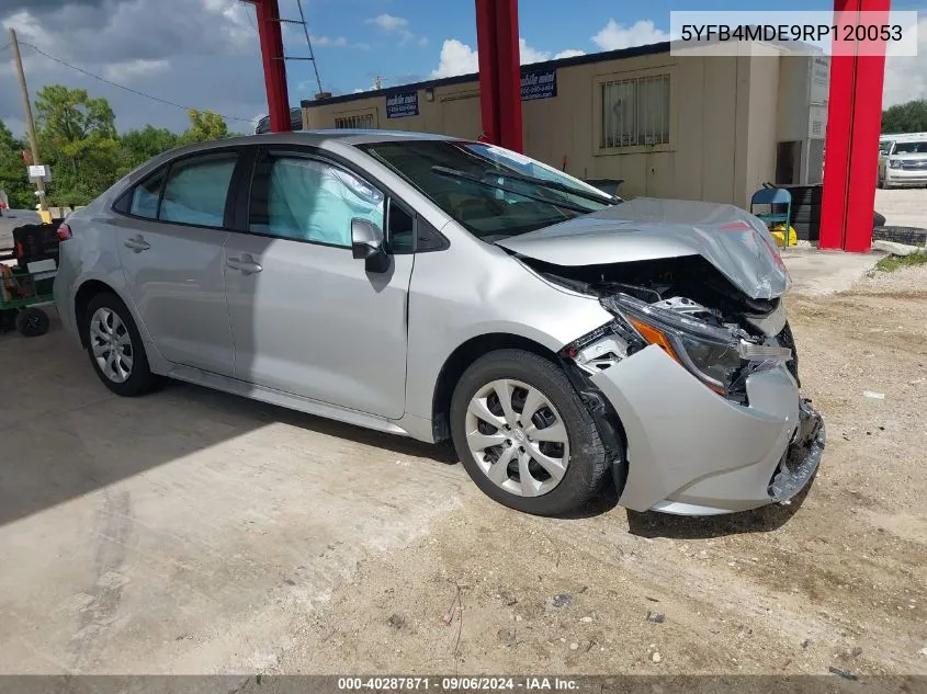 2024 Toyota Corolla Le VIN: 5YFB4MDE9RP120053 Lot: 40287871