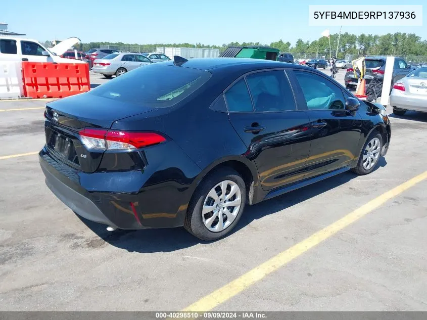 5YFB4MDE9RP137936 2024 Toyota Corolla Le