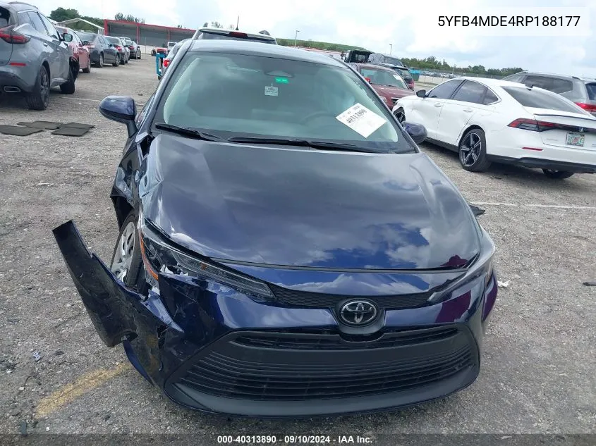 5YFB4MDE4RP188177 2024 Toyota Corolla Le