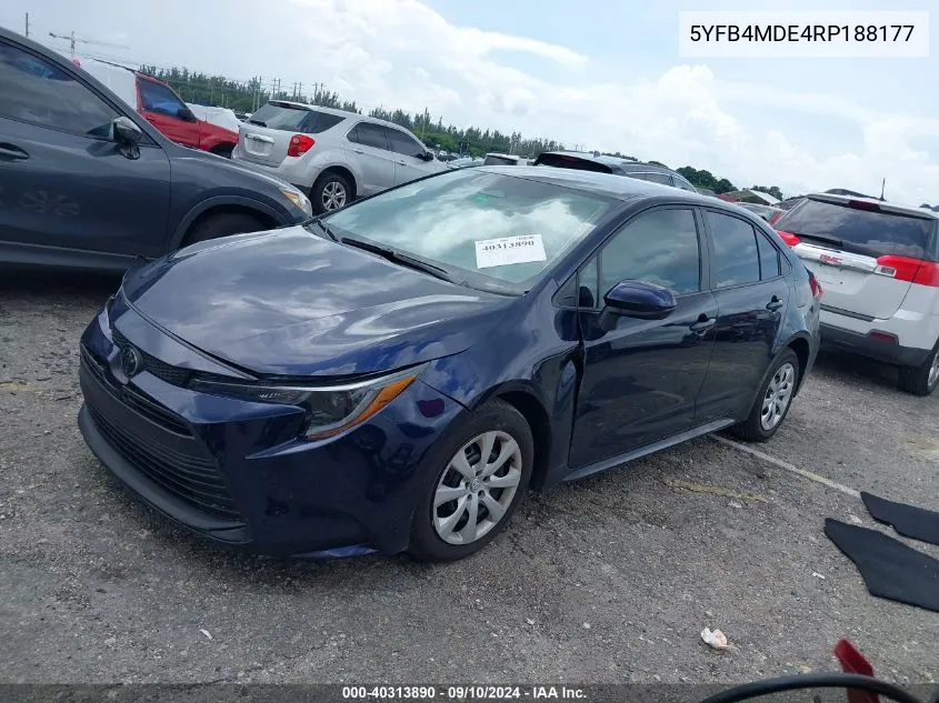 5YFB4MDE4RP188177 2024 Toyota Corolla Le