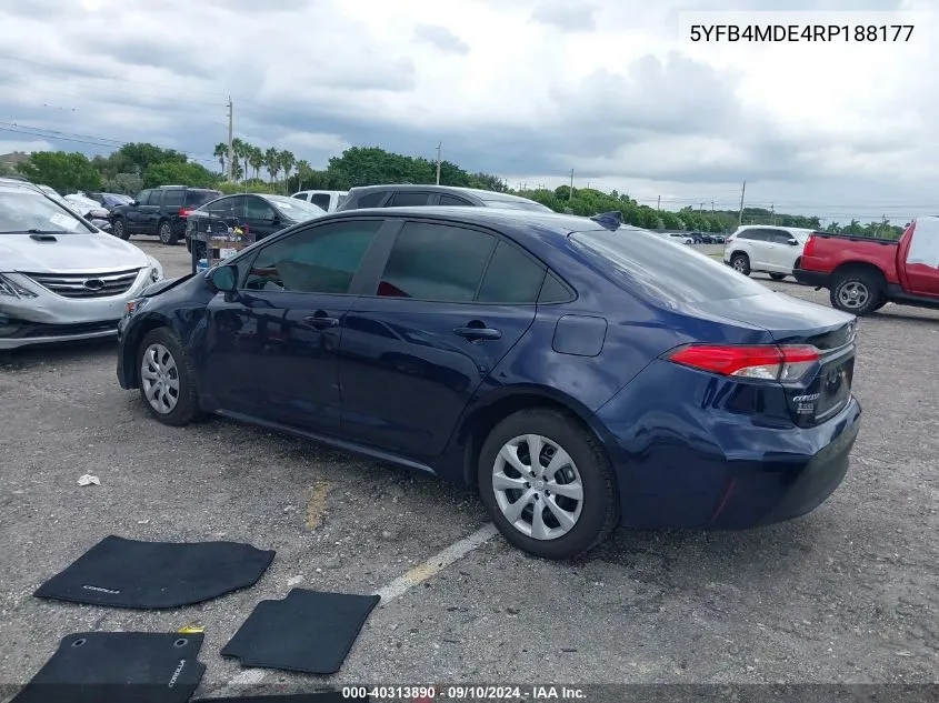 5YFB4MDE4RP188177 2024 Toyota Corolla Le