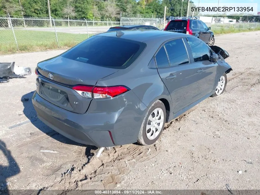 2024 Toyota Corolla Le VIN: 5YFB4MDE2RP133954 Lot: 40313894