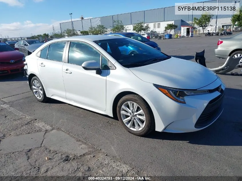 5YFB4MDE3RP115138 2024 Toyota Corolla Le