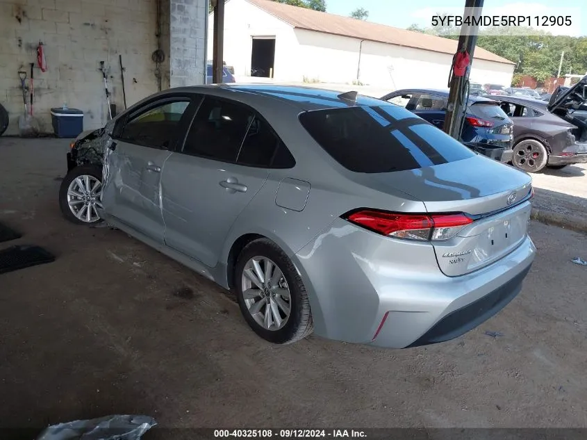 5YFB4MDE5RP112905 2024 Toyota Corolla Le