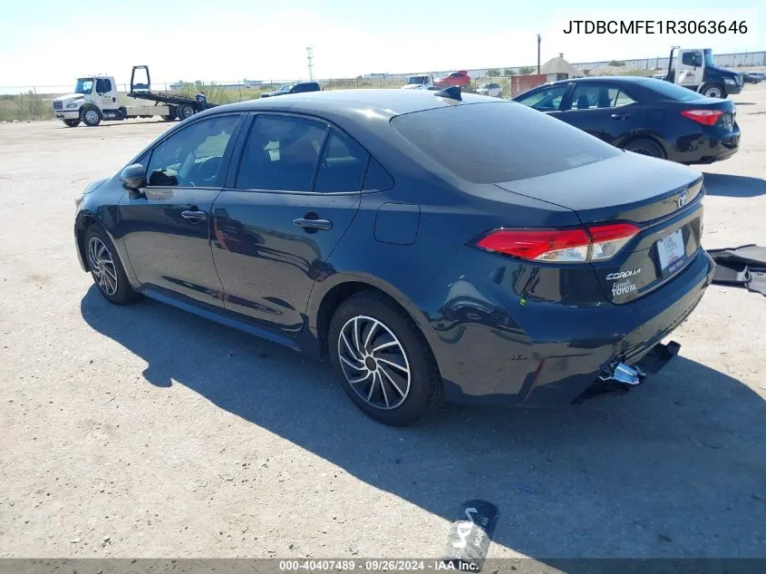 2024 Toyota Corolla Hybrid Le VIN: JTDBCMFE1R3063646 Lot: 40407489