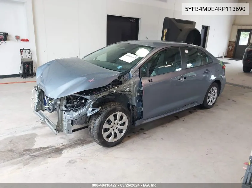 5YFB4MDE4RP113690 2024 Toyota Corolla Le