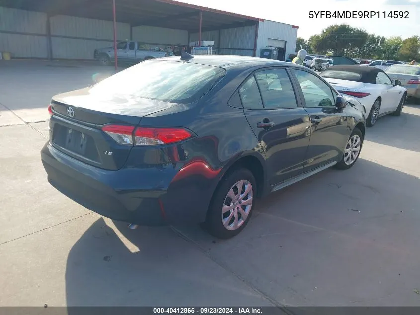 5YFB4MDE9RP114592 2024 Toyota Corolla Le