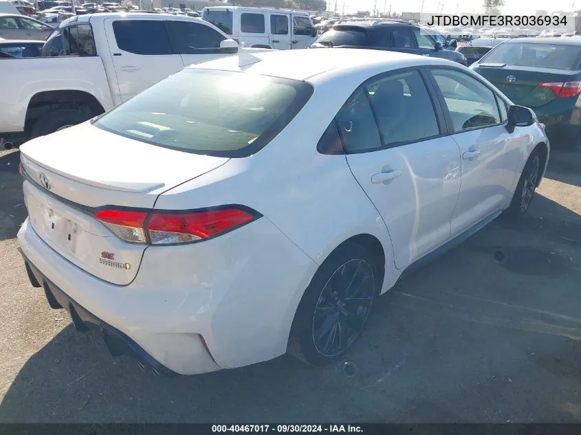 2024 Toyota Corolla Hybrid Se VIN: JTDBCMFE3R3036934 Lot: 40467017