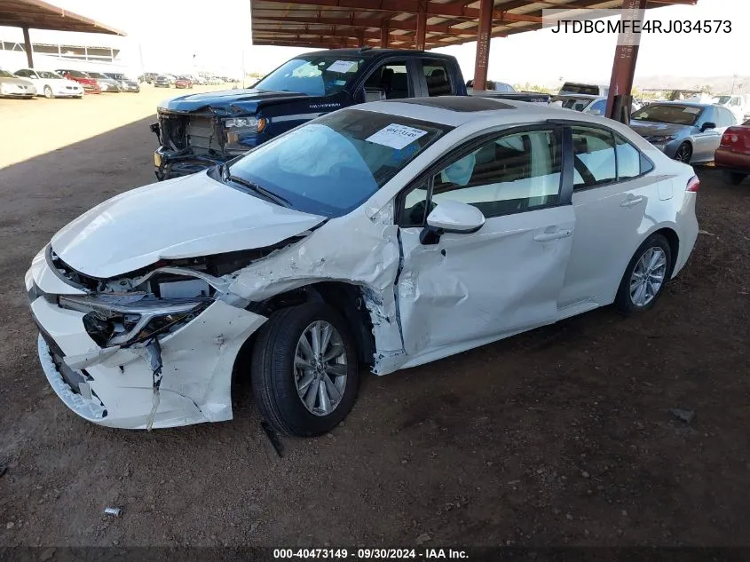 JTDBCMFE4RJ034573 2024 Toyota Corolla Hybrid Le