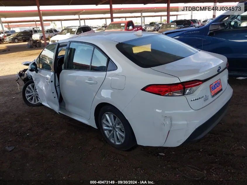 2024 Toyota Corolla Hybrid Le VIN: JTDBCMFE4RJ034573 Lot: 40473149