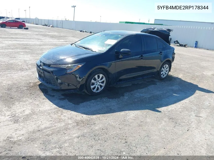 5YFB4MDE2RP178344 2024 Toyota Corolla Le