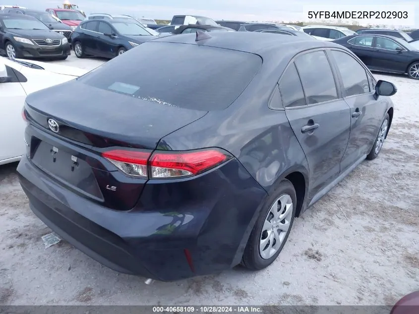 5YFB4MDE2RP202903 2024 Toyota Corolla Le