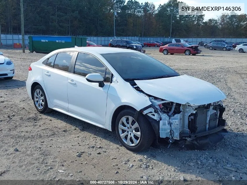 2024 Toyota Corolla Le VIN: 5YFB4MDEXRP146306 Lot: 40727508