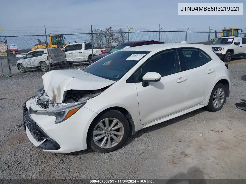 2024 Toyota Corolla Se VIN: JTND4MBE6R3219221 Lot: 40763751