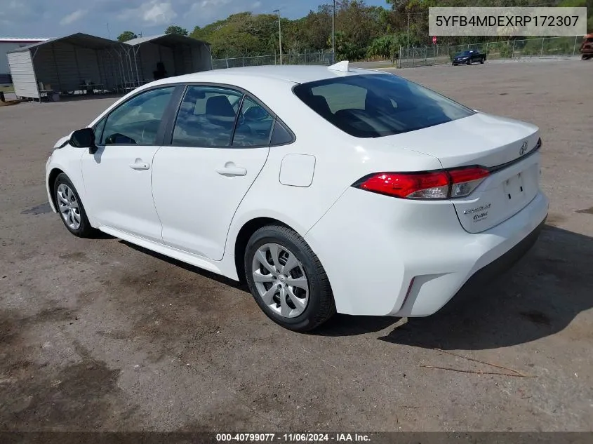 2024 Toyota Corolla Le VIN: 5YFB4MDEXRP172307 Lot: 40799077