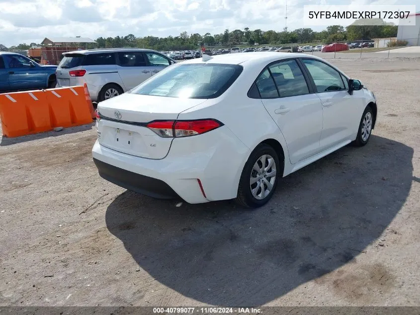 2024 Toyota Corolla Le VIN: 5YFB4MDEXRP172307 Lot: 40799077