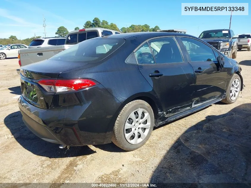 2024 Toyota Corolla Le VIN: 5YFB4MDE5RP133348 Lot: 40822480