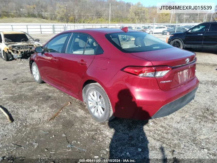 2024 Toyota Corolla Le VIN: JTDB4MEEXRJ015539 Lot: 40841100