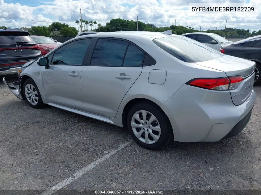 2024 Toyota Corolla Le VIN: 5YFB4MDE3RP182709 Lot: 40846057