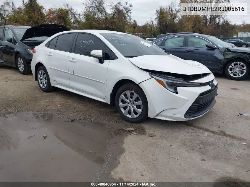 2024 Toyota Corolla Hybrid Le VIN: JTDBDMHE2RJ005616 Lot: 40846954