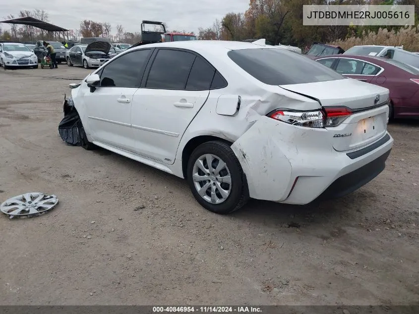 2024 Toyota Corolla Hybrid Le VIN: JTDBDMHE2RJ005616 Lot: 40846954