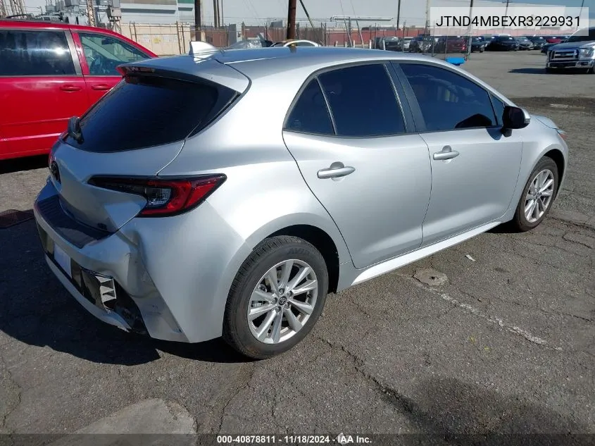 2024 Toyota Corolla Se VIN: JTND4MBEXR3229931 Lot: 40878811