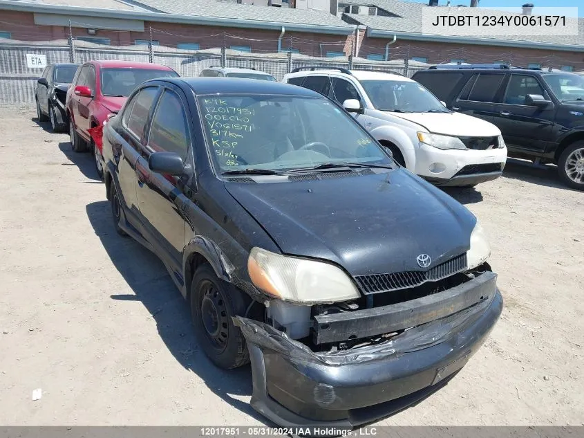 JTDBT1234Y0061571 2000 Toyota Echo