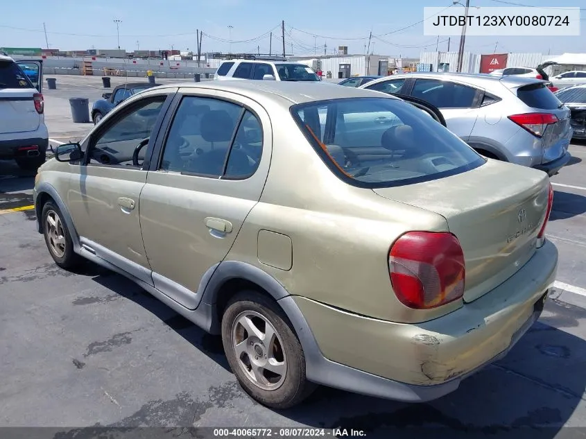 JTDBT123XY0080724 2000 Toyota Echo