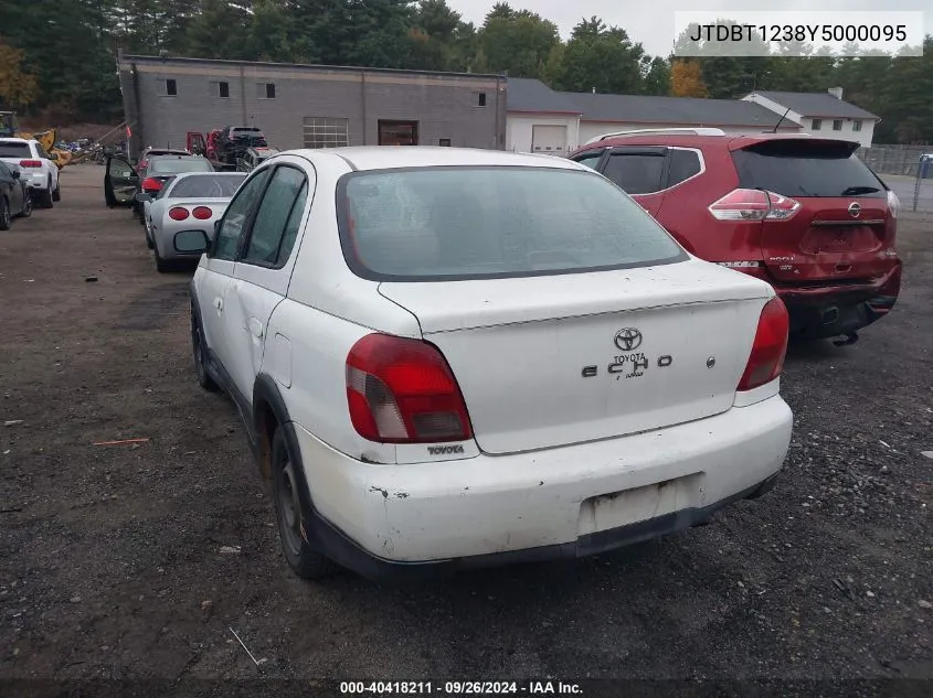 2000 Toyota Echo VIN: JTDBT1238Y5000095 Lot: 40418211