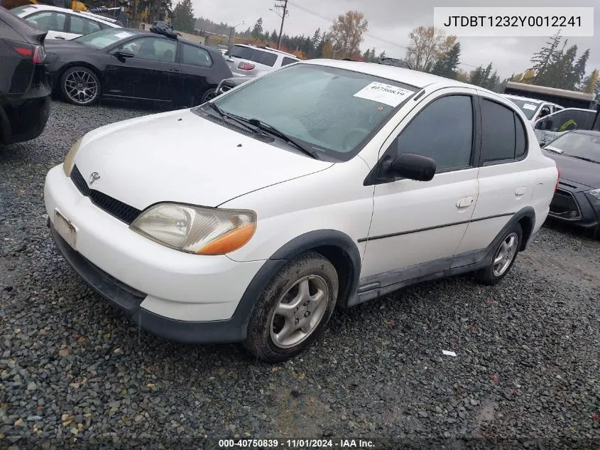 JTDBT1232Y0012241 2000 Toyota Echo