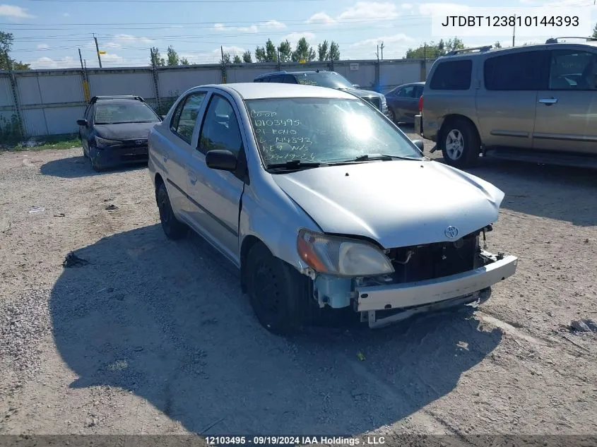 JTDBT123810144393 2001 Toyota Echo