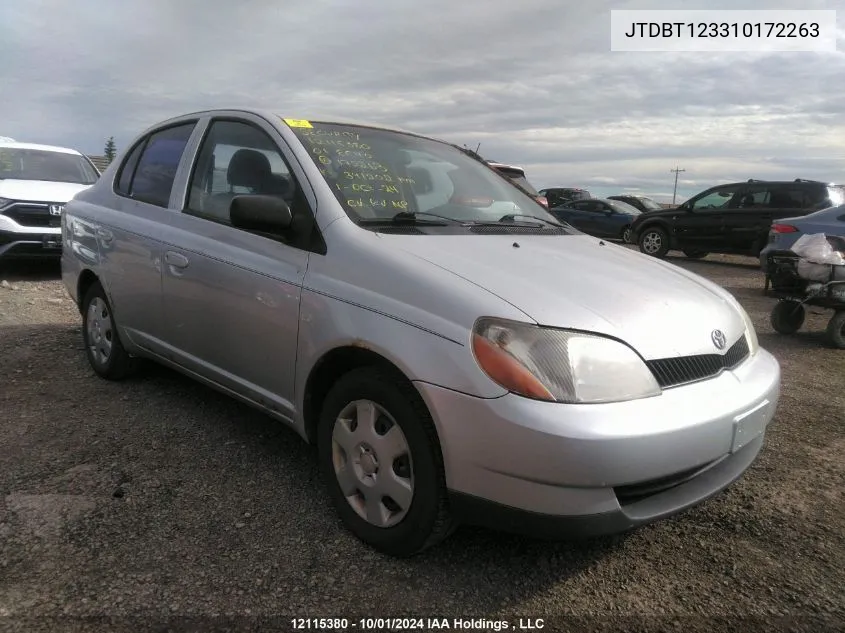 2001 Toyota Echo VIN: JTDBT123310172263 Lot: 12115380