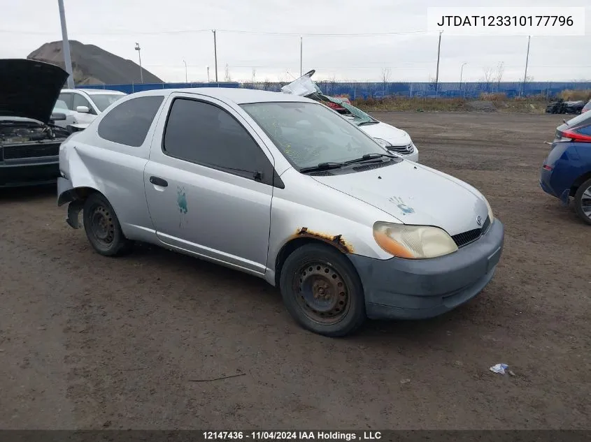 2001 Toyota Echo VIN: JTDAT123310177796 Lot: 12147436