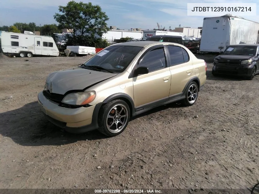 2001 Toyota Echo VIN: JTDBT123910167214 Lot: 39702288