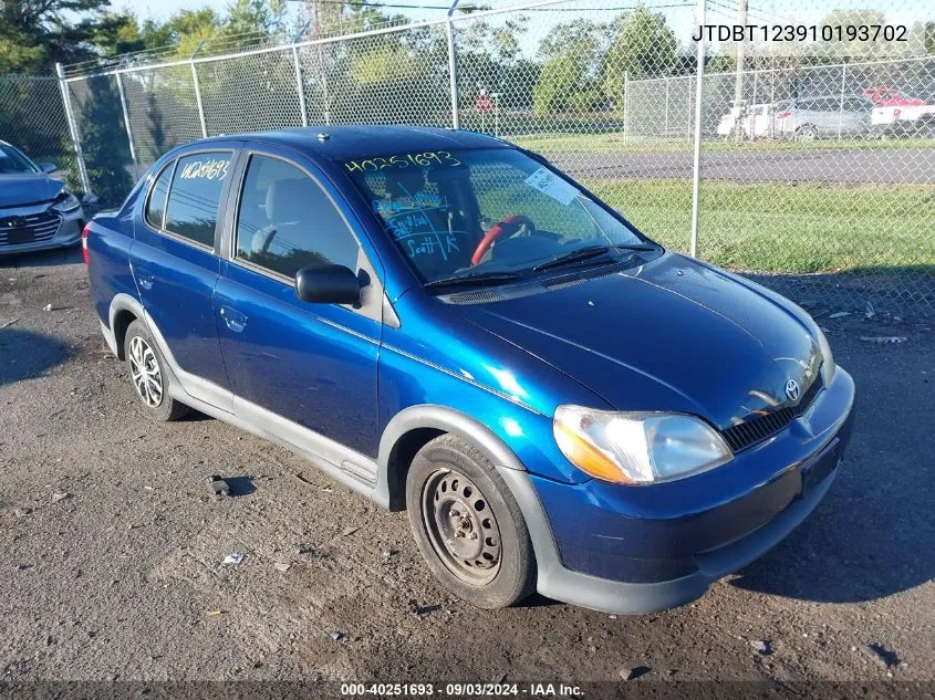 2001 Toyota Echo VIN: JTDBT123910193702 Lot: 40251693