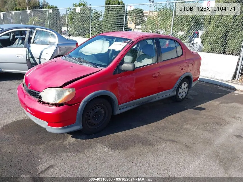 2001 Toyota Echo VIN: JTDBT123X10104171 Lot: 40310868