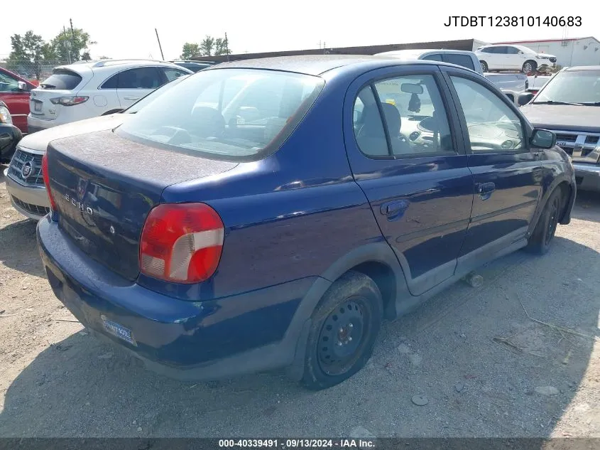 2001 Toyota Echo VIN: JTDBT123810140683 Lot: 40339491