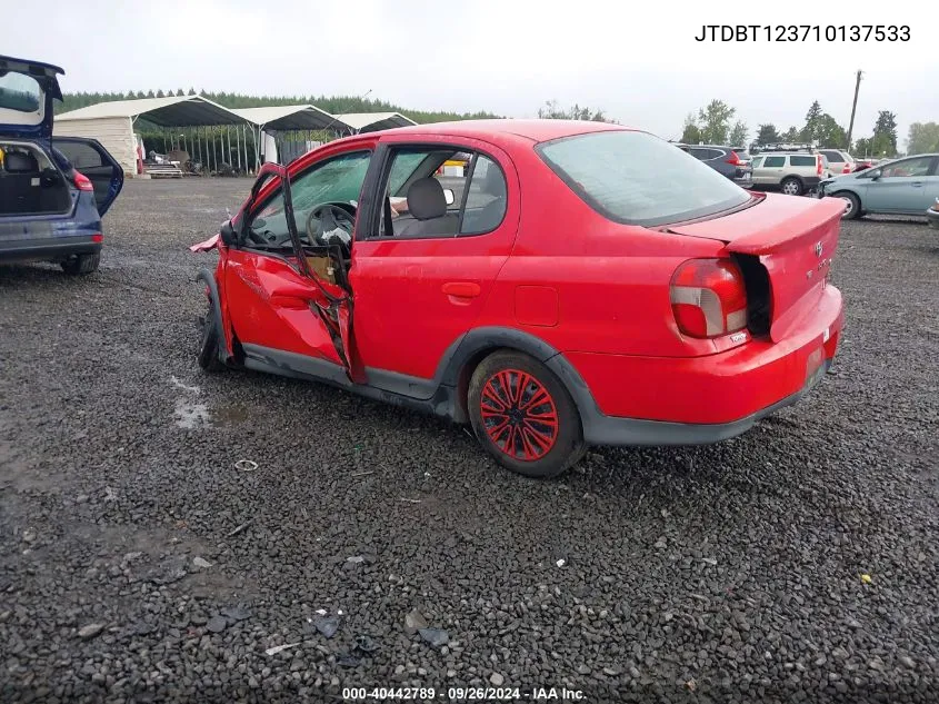 2001 Toyota Echo VIN: JTDBT123710137533 Lot: 40442789