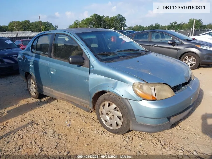 2001 Toyota Echo VIN: JTDBT123510160311 Lot: 40443205