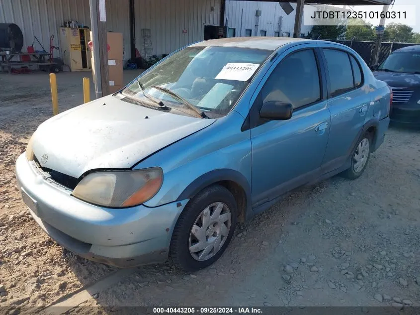 2001 Toyota Echo VIN: JTDBT123510160311 Lot: 40443205