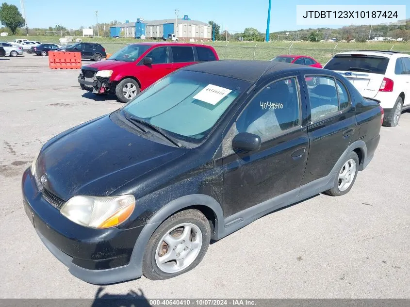 2001 Toyota Echo VIN: JTDBT123X10187424 Lot: 40540410