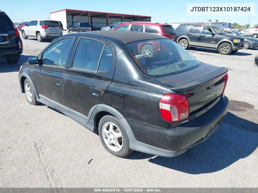 2001 Toyota Echo VIN: JTDBT123X10187424 Lot: 40540410