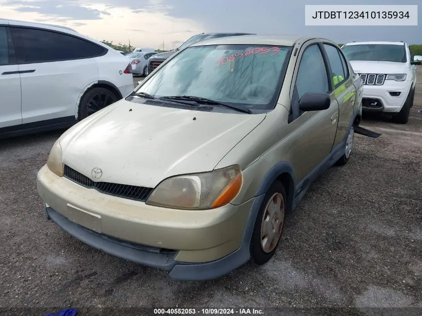 2001 Toyota Echo VIN: JTDBT123410135934 Lot: 40552053