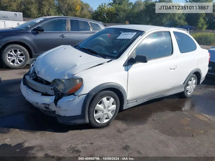 2001 Toyota Echo VIN: JTDAT123510113887 Lot: 40560796