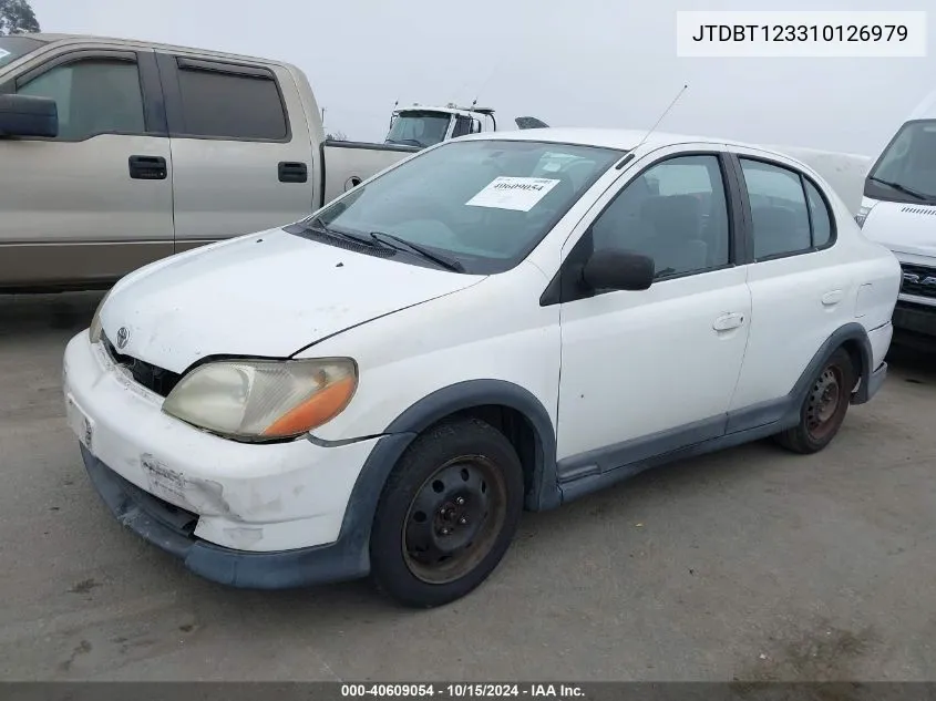 2001 Toyota Echo VIN: JTDBT123310126979 Lot: 40609054