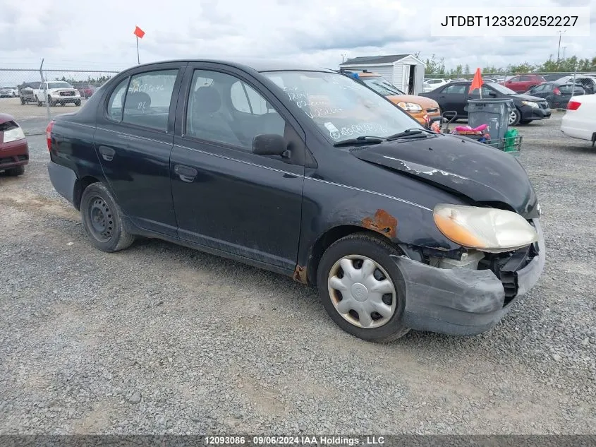 2002 Toyota Echo VIN: JTDBT123320252227 Lot: 12093086