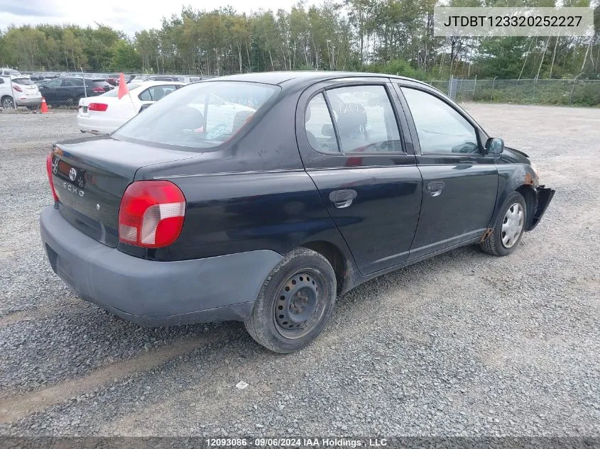 2002 Toyota Echo VIN: JTDBT123320252227 Lot: 12093086