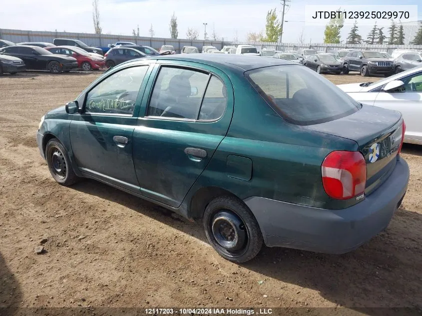 2002 Toyota Echo VIN: JTDBT123925029970 Lot: 12117203