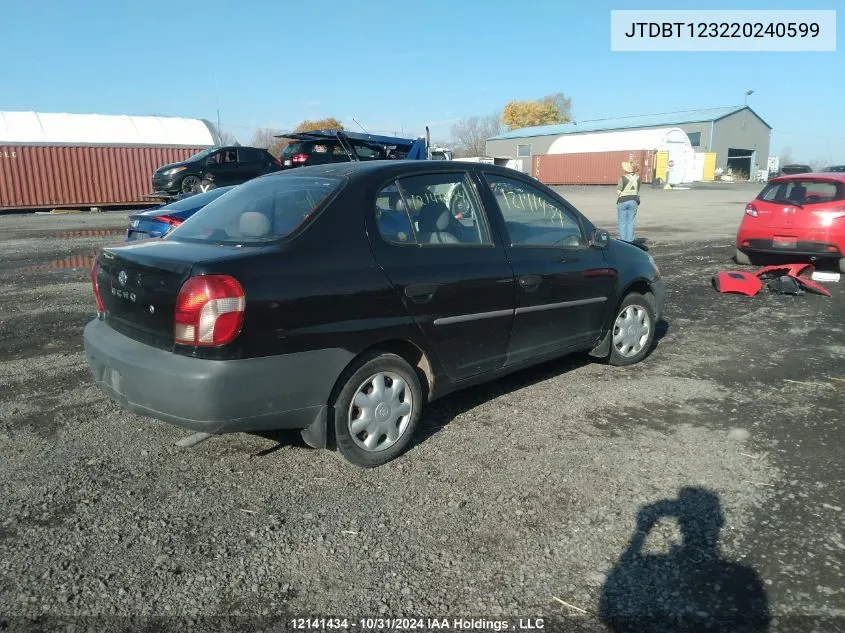 2002 Toyota Echo VIN: JTDBT123220240599 Lot: 12141434