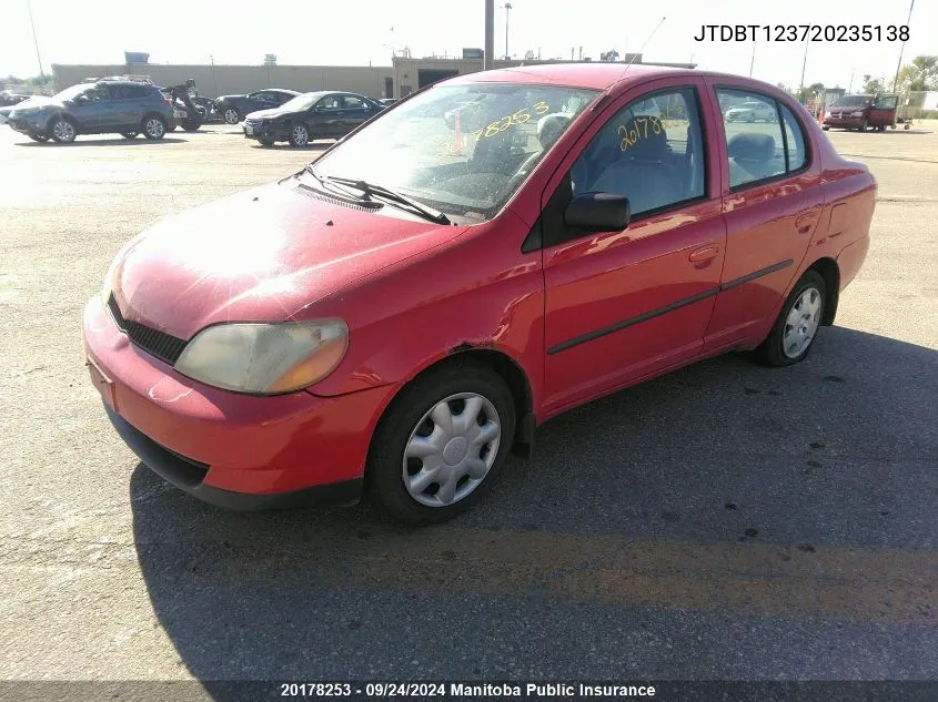 2002 Toyota Echo VIN: JTDBT123720235138 Lot: 20178253